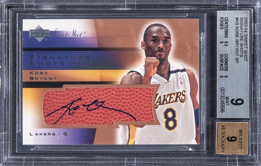 2003-04 Upper Deck Sweet Shots Autographs #KB Kobe Bryant Signed Card - BGS MINT 9/BGS 9